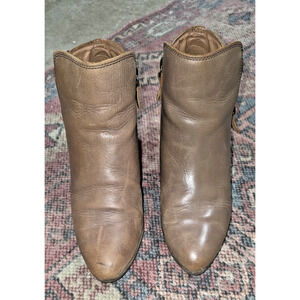Frye Judith Ankle Boots Women’s 8.5 Brown Leather 3471733 Double Zip Booties